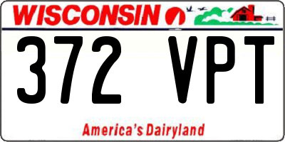 WI license plate 372VPT