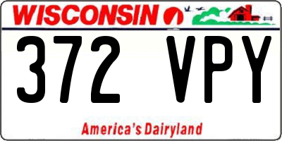 WI license plate 372VPY