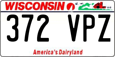 WI license plate 372VPZ