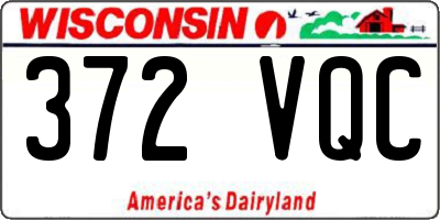 WI license plate 372VQC