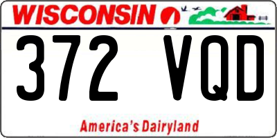 WI license plate 372VQD