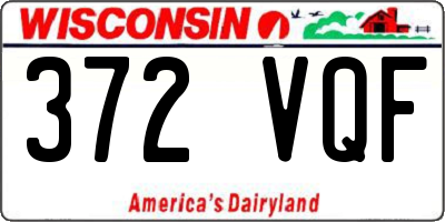 WI license plate 372VQF