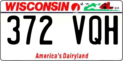 WI license plate 372VQH