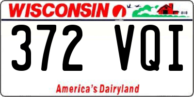 WI license plate 372VQI