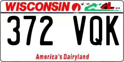 WI license plate 372VQK
