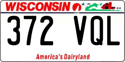 WI license plate 372VQL