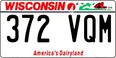 WI license plate 372VQM