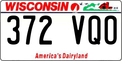 WI license plate 372VQO