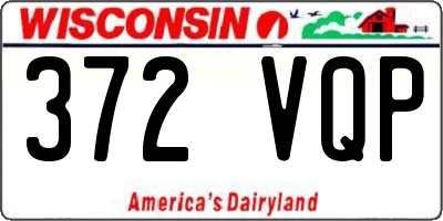 WI license plate 372VQP