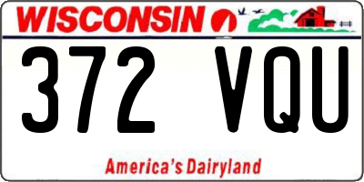 WI license plate 372VQU