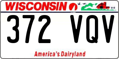 WI license plate 372VQV