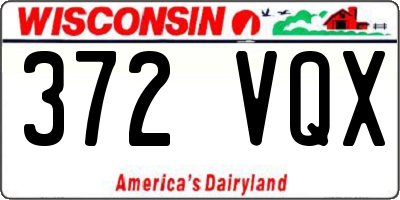 WI license plate 372VQX