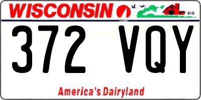 WI license plate 372VQY