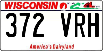 WI license plate 372VRH