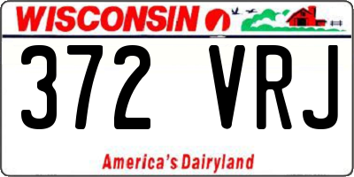 WI license plate 372VRJ