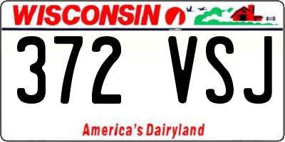 WI license plate 372VSJ