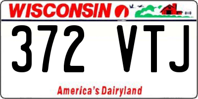 WI license plate 372VTJ