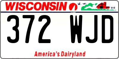WI license plate 372WJD
