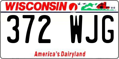 WI license plate 372WJG