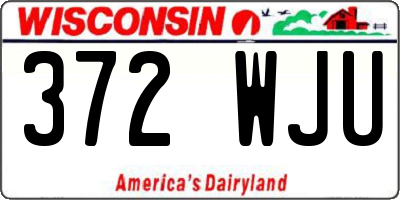 WI license plate 372WJU