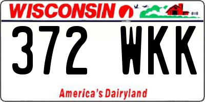 WI license plate 372WKK