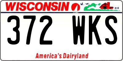 WI license plate 372WKS
