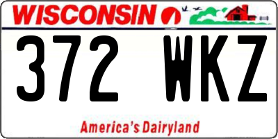 WI license plate 372WKZ