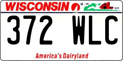 WI license plate 372WLC