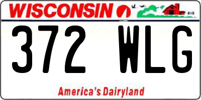 WI license plate 372WLG