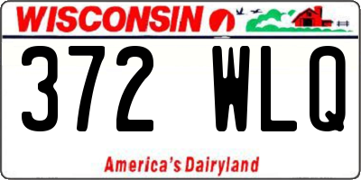 WI license plate 372WLQ