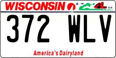 WI license plate 372WLV