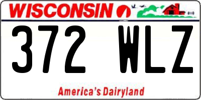 WI license plate 372WLZ