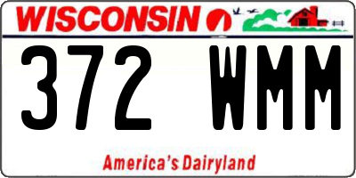 WI license plate 372WMM