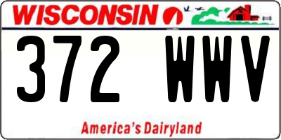 WI license plate 372WWV