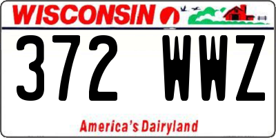 WI license plate 372WWZ