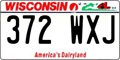 WI license plate 372WXJ