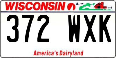WI license plate 372WXK