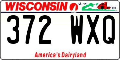 WI license plate 372WXQ