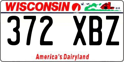 WI license plate 372XBZ