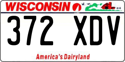 WI license plate 372XDV