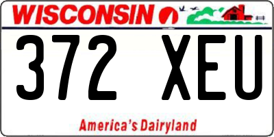 WI license plate 372XEU