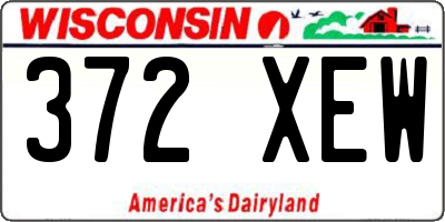 WI license plate 372XEW