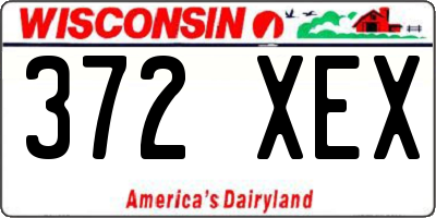 WI license plate 372XEX