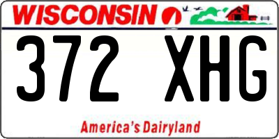 WI license plate 372XHG