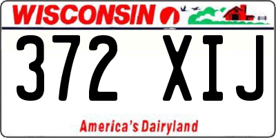 WI license plate 372XIJ
