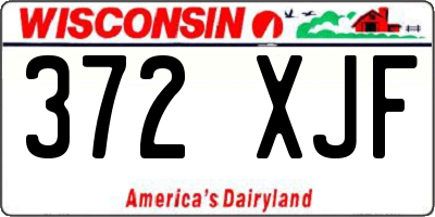 WI license plate 372XJF