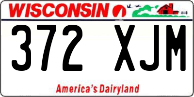 WI license plate 372XJM