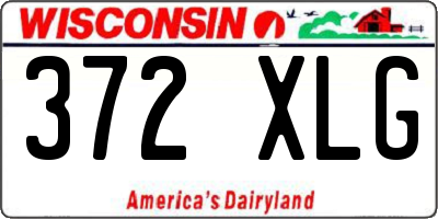 WI license plate 372XLG