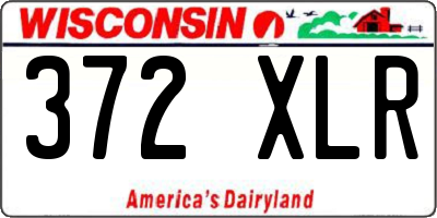 WI license plate 372XLR