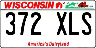 WI license plate 372XLS